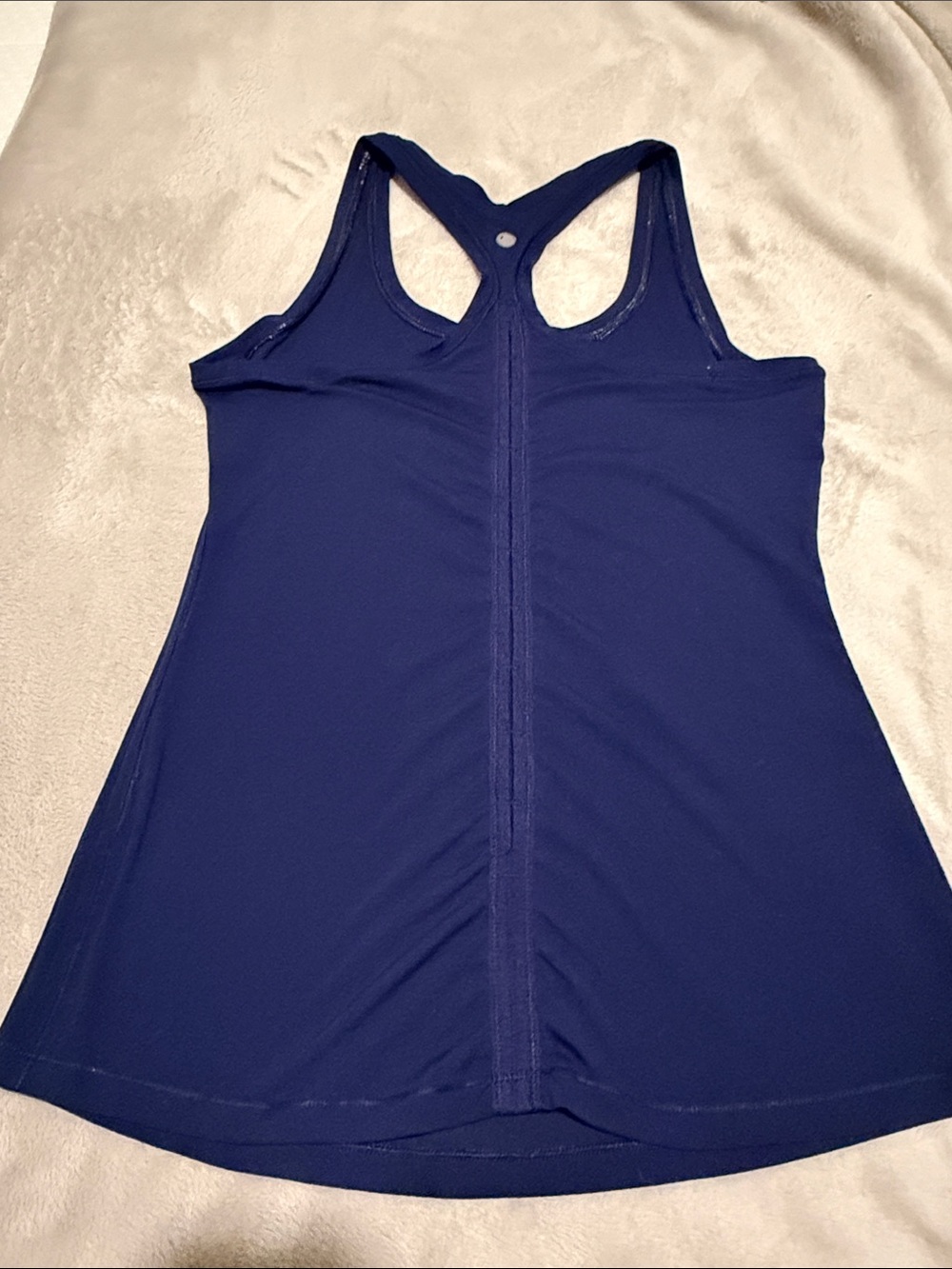 Navy Blue Racerback Performance Tank Top - Picture 2 of 3
